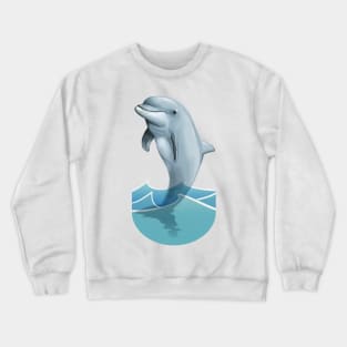 Beautiful Dolphin Jumping from Water Crewneck Sweatshirt